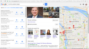 Google search results highlighting the prominence of customer reviews
