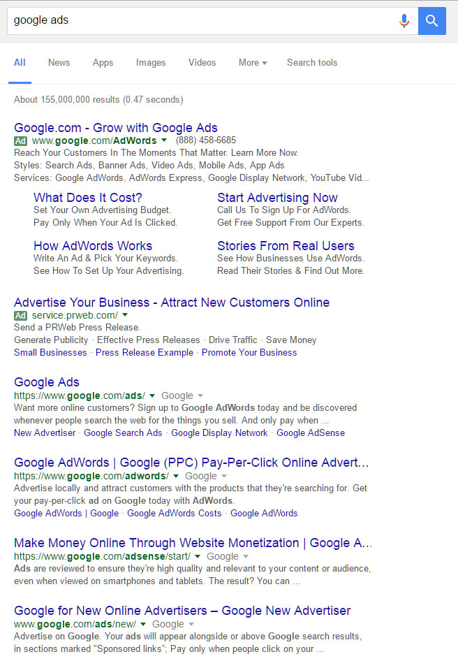 Organic and Paid Google Search